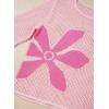 image:imageDokotoo Womens 2026 Swimsuit Cover up Crochet Beach Floral Hollow Out Slit Bikini Summer Half Sleeve Cover up TopsLight Pink