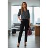 image:imageDokotoo Womens 34 Length Sleeve Womens Tops Dressy Casual Blouses V Neck ShirtsBlack