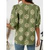 image:imageDokotoo Womens 34 Length Sleeve Womens Tops Dressy Casual Blouses V Neck ShirtsGreen