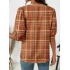 image:imageDokotoo Womens 34 Length Sleeve Womens Tops Dressy Casual Blouses V Neck ShirtsKhaki