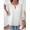 image:imageDokotoo Womens 34 Sleeve Tops Dressy Blouses Crewneck Business Casual Office Shirts ClothesWhite