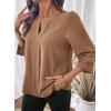 image:imageDokotoo Womens 34 Sleeve Tops Dressy Blouses Crewneck Business Casual Office Shirts ClothesYellow