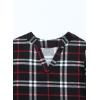 image:imageDokotoo Womens Basic Casual V Neck Plaid Print Cuffed Long Sleeve Work Tops Blouses Shirts S2XLBlack