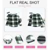 image:imageDokotoo Womens Basic Casual V Neck Plaid Print Cuffed Long Sleeve Work Tops Blouses Shirts S2XLGreen 2