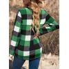 image:imageDokotoo Womens Basic Casual V Neck Plaid Print Cuffed Long Sleeve Work Tops Blouses Shirts S2XLGreen