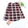 image:imageDokotoo Womens Basic Casual V Neck Plaid Print Cuffed Long Sleeve Work Tops Blouses Shirts S2XLRed 3