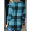 image:imageDokotoo Womens Basic Casual V Neck Plaid Print Cuffed Long Sleeve Work Tops Blouses Shirts S2XLSky Blue 2