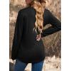 image:imageDokotoo Womens Basic Casual V Neck Plaid Print Cuffed Long Sleeve Work Tops Blouses Shirts S2XLZz Black