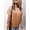 image:imageDokotoo Womens Casual Color Block T Shirts Short Sleeve Loose Crewneck Knitted Tops 2026 Spring Summer TrendyOrange