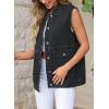 image:imageDokotoo Womens Casual Denim Vest Sleeveless Jacket Vest with PocketsBlack