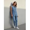 image:imageDokotoo Womens Casual Denim Vest Sleeveless Jacket Vest with PocketsBlue
