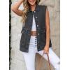 image:imageDokotoo Womens Casual Denim Vest Sleeveless Jacket Vest with PocketsDark Grey