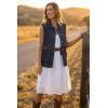 image:imageDokotoo Womens Casual Denim Vest Sleeveless Jacket Vest with PocketsSail Blue