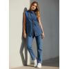 image:imageDokotoo Womens Casual Denim Vest Sleeveless Jacket Vest with PocketsSail Blue