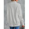 image:imageDokotoo Womens Casual Oversized Half Zip Sweatshirts Long Sleeve Solid Color Pullover Jackets with PocketsBlight Grey