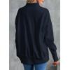 image:imageDokotoo Womens Casual Oversized Half Zip Sweatshirts Long Sleeve Solid Color Pullover Jackets with PocketsBnavy Blue
