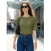 image:imageDokotoo Womens Casual Summer Tops Crew Neck Short Sleeve Drawstring T Shirts Basic Tee Tunic BlousesGreen