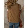 image:imageDokotoo Womens Corduroy Vests Outerwear 2025 ButtonDown Lightweight Waistcoat Sleeveless Jacket Casual VestBrown