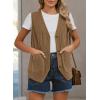 image:imageDokotoo Womens Corduroy Vests Outerwear 2025 ButtonDown Lightweight Waistcoat Sleeveless Jacket Casual VestBrown