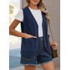 image:imageDokotoo Womens Corduroy Vests Outerwear 2025 ButtonDown Lightweight Waistcoat Sleeveless Jacket Casual VestDirty Blue