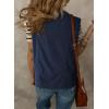image:imageDokotoo Womens Corduroy Vests Outerwear 2025 ButtonDown Lightweight Waistcoat Sleeveless Jacket Casual VestDirty Blue