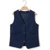 image:imageDokotoo Womens Corduroy Vests Outerwear 2025 ButtonDown Lightweight Waistcoat Sleeveless Jacket Casual VestDirty Blue