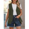 image:imageDokotoo Womens Corduroy Vests Outerwear 2025 ButtonDown Lightweight Waistcoat Sleeveless Jacket Casual VestFour Leaf Clover