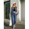image:imageDokotoo Womens Denim Vest Sleeveless Button Down Jean Vest Waistcoat Jacket with PocketsNavy Blue
