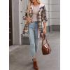 image:imageDokotoo Womens Flannel Hooded Plaid 2026 Shacket Thick Coat Winter Coat for Warmth Button down Warm and Fuzzy Fleece JacketPink