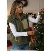 image:imageDokotoo Womens Fleece Jacket Vest Sleeveless Fuzzy Sherpa Jackets Zip Up Oversized Casual Coats Fall Winter Womens Tops 2025Christmas Green