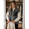 image:imageDokotoo Womens Fleece Jacket Vest Sleeveless Fuzzy Sherpa Jackets Zip Up Oversized Casual Coats Fall Winter Womens Tops 2025Frost Gray