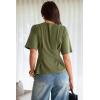 image:imageDokotoo Womens Peplum Tops Summer Babydoll Short Sleeve T Shirts Casual Dressy Going Out Fashion Trendy Y2K ClothesGreen
