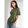 image:imageDokotoo Womens Peplum Tops Summer Babydoll Short Sleeve T Shirts Casual Dressy Going Out Fashion Trendy Y2K ClothesGreen