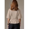 image:imageDokotoo Womens Peplum Tops Summer Babydoll Short Sleeve T Shirts Casual Dressy Going Out Fashion Trendy Y2K ClothesSmoke Grey