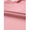 image:imageDokotoo Womens Polo Shirts Short Sleeve Business Casual Tops V Neck Collared Shirts Slim Fit BlousesRose Pink