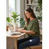 image:imageDokotoo Womens Short Sleeve Tops Crew Neck Button Casual Summer Oversized T Shirts BlousesMoss Green