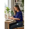 image:imageDokotoo Womens Short Sleeve Tops Crew Neck Button Casual Summer Oversized T Shirts BlousesNavy Blue