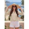 image:imageDokotoo Womens Summer 2026 Hollow Out Blouses 34 Length Sleeve Business Tops Dressy Casual V Neck Cute TShirtsParchment