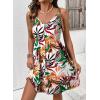 image:imageDokotoo Womens Summer Dresses Floral V Neck Spaghetti Strap Flowy Boho Dresses SundressApricot