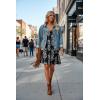 image:imageDokotoo Womens Summer Dresses Floral V Neck Spaghetti Strap Flowy Boho Dresses SundressBlack