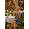 image:imageDokotoo Womens Summer Dresses Floral V Neck Spaghetti Strap Flowy Boho Dresses SundressBlack