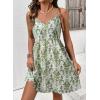 image:imageDokotoo Womens Summer Dresses Floral V Neck Spaghetti Strap Flowy Boho Dresses SundressGreen