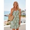image:imageDokotoo Womens Summer Dresses Floral V Neck Spaghetti Strap Flowy Boho Dresses SundressGreen