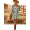 image:imageDokotoo Womens Summer Dresses Floral V Neck Spaghetti Strap Flowy Boho Dresses SundressGreen