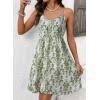 image:imageDokotoo Womens Summer Dresses Floral V Neck Spaghetti Strap Flowy Boho Dresses SundressGreen