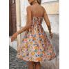image:imageDokotoo Womens Summer Dresses Floral V Neck Spaghetti Strap Flowy Boho Dresses SundressOrange