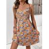 image:imageDokotoo Womens Summer Dresses Floral V Neck Spaghetti Strap Flowy Boho Dresses SundressOrange