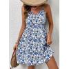 image:imageDokotoo Womens Summer Dresses Floral V Neck Spaghetti Strap Flowy Boho Dresses SundressSky Blue