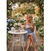 image:imageDokotoo Womens Summer Dresses Floral V Neck Spaghetti Strap Flowy Boho Dresses SundressSky Blue