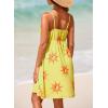image:imageDokotoo Womens Summer Dresses Floral V Neck Spaghetti Strap Flowy Boho Dresses SundressYellow